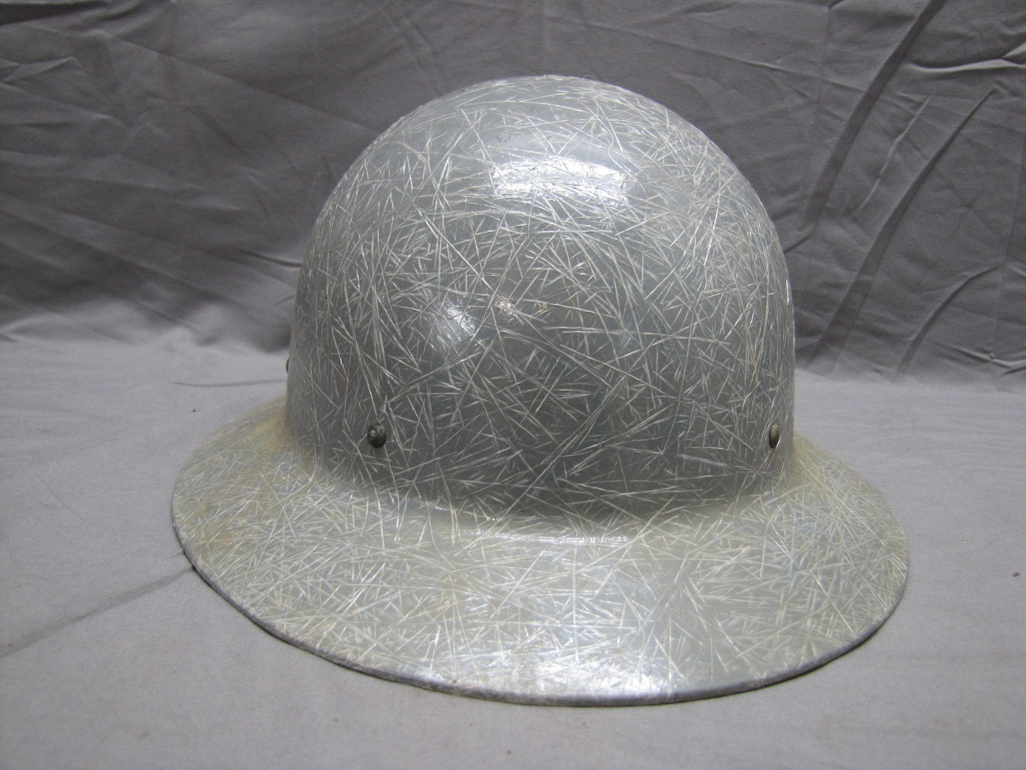 Vintage Fiberglass Hardhat/Miner's Helmet