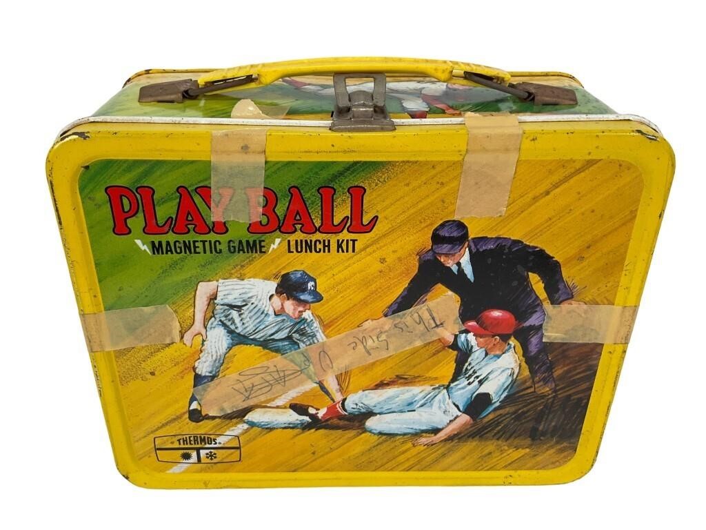 Thermos 1969 Metal Lunch Box Play Ball