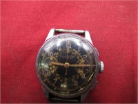 1940s Harmon Chronograph Military Watch 17 Jewel