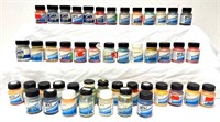 Forty-Seven bottles of Accu-Paint Railroad Colors