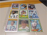 Lot of 9 Football Cards Collector Cards
