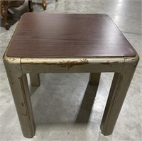 (D) Wooden stool that measures 16” x 16” x 15”