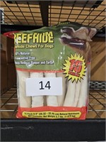 2-15ct beef hide dog treats 3/26