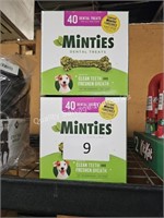 2-40ct minties dog treats
