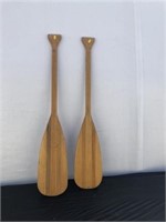 (2) Wooden Oars