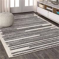 8 x 10 Modern Berber Stripe Farmhouse Area-Rug