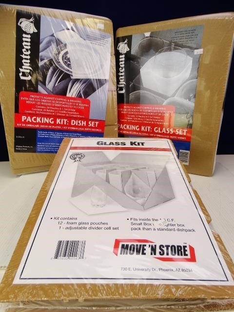 CHATEAU PACKING KIT: GLASS SET *DISTRESSED PACKAGING* NEW