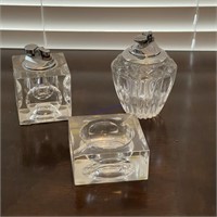 Glass Table Lighters w/ Ashtray