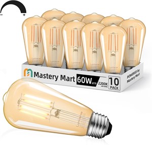 NEW $57 10PK LED Light Bulbs 2200K Warm White