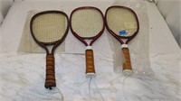 3 vintage rackets