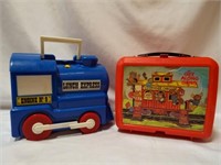 1973 Plastic Lunchbox with Thermos (Aladdin) &