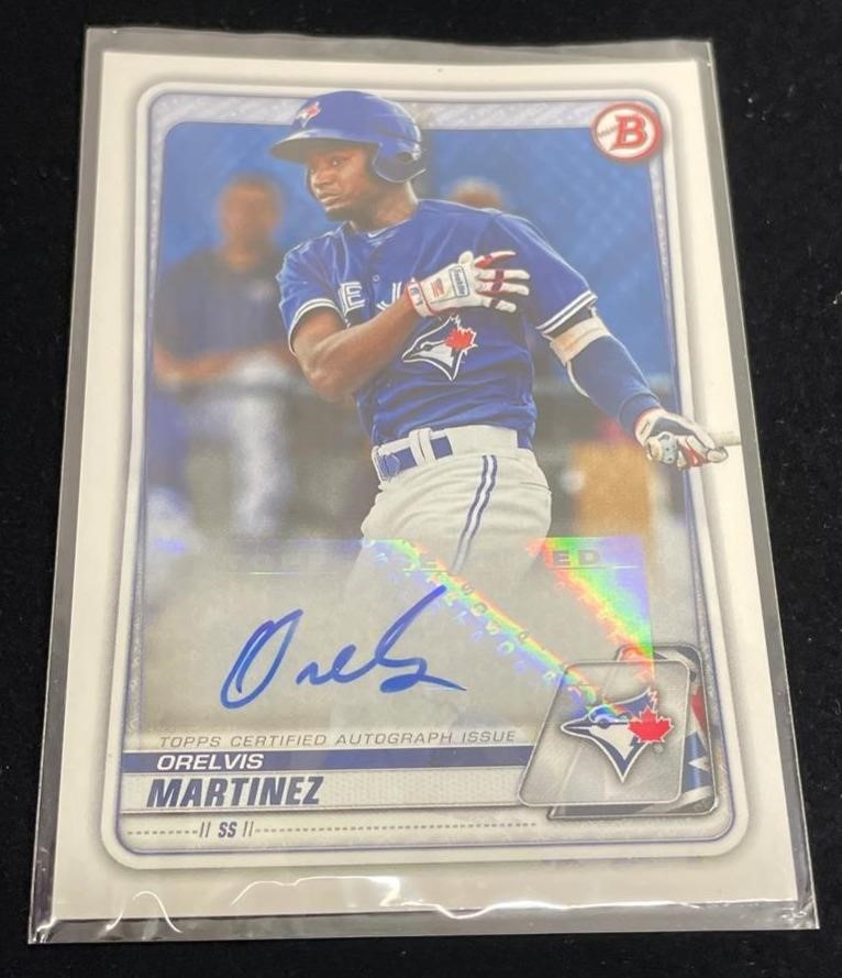 Signed Orelvis Martinez Topps B Chrome