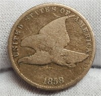 1858 SL Flying Eagle Cent