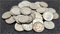 (50) Silver Roosevelt Dimes