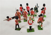 12 Britains Soldier Figures, Metal & Plastic