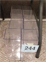 Ten 1:24 scale acrylic display boxes w/ end caps
