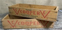 2 Cooper Vc Advertising Cheese Boxes