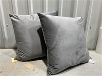 2 Grey Toss Pillows