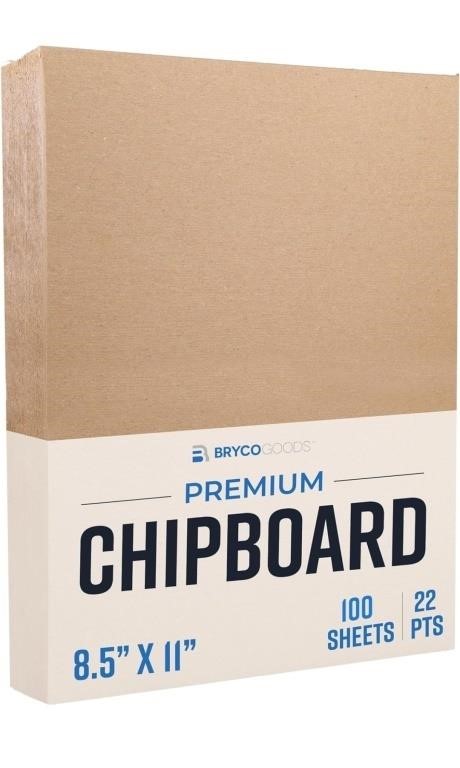 (New) Chipboard Sheets 8.5" x 11" - 100 Sheets of