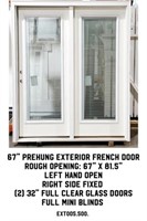 67" PreHung Exterior French Door