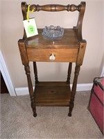 ANTIQUE PLANT STAND OR SMOKING TABLE WOOD