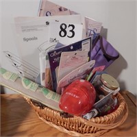 BASKET OF SEWING NOTIONS