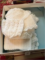 B2-Lot of Crocheted Baby Clothes, Blanket, Etc