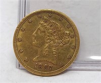 1897-S $5 Gold VF