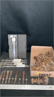 Various tools, towing ball, bits