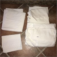 Lot White Linens for Bed Pillowcases sheets