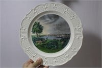 A Currie and Ives Ceramic Plate