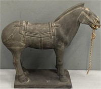 Cast Iron Chinese Tang Style Horse Figure