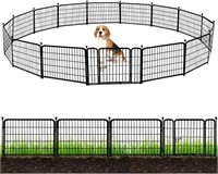 $145-ADAVIN 24"H Garden Fence with Gate, 16 Panels