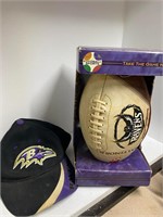 Baltimore Ravens NFL Football and Hat Cap K