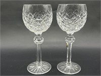 (2) Waterford Crystal Powerscourt Hock Wine Stems