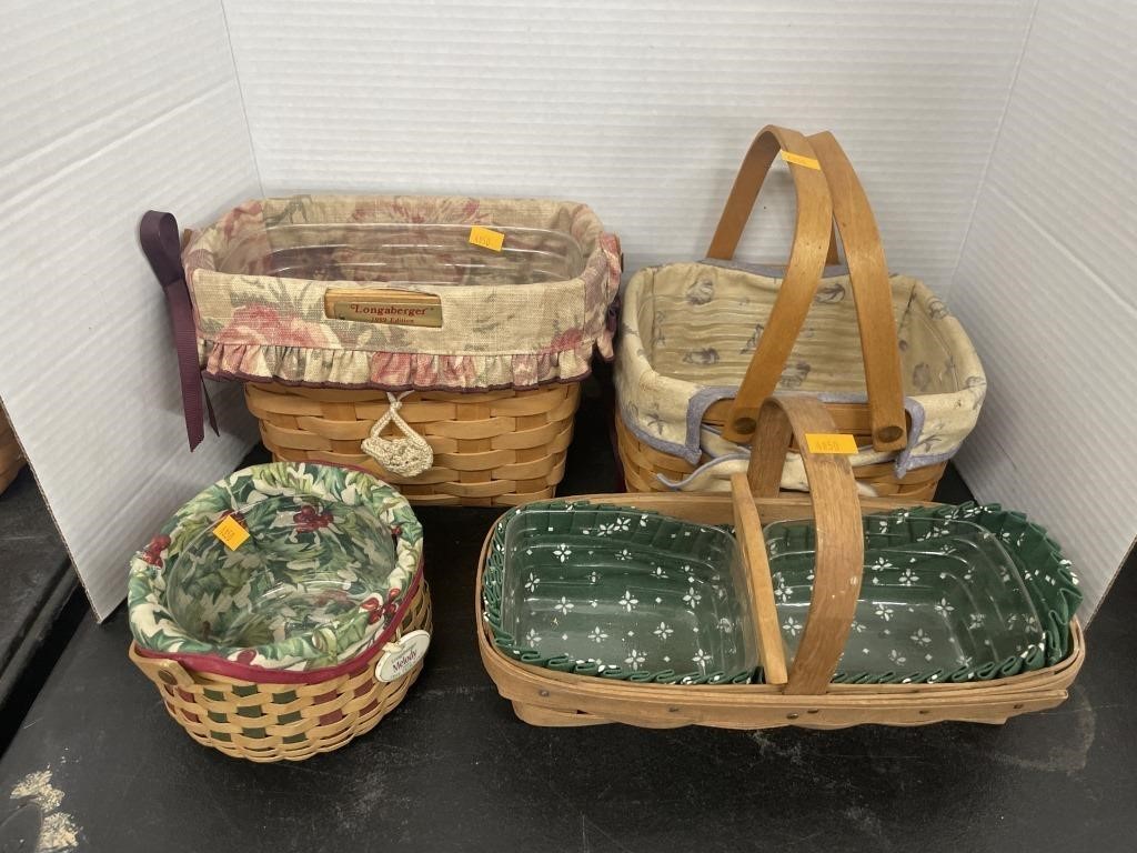 4 longaberger baskets