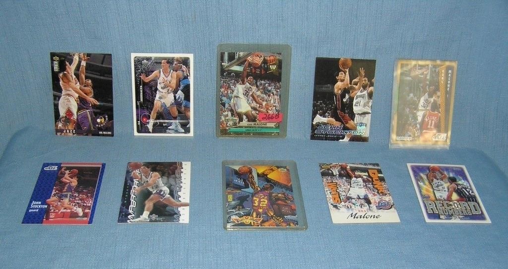Collection of Utah Jazz all star basketball cards