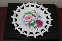 A Lefton China Reticulated Fruit Plate