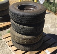 Pallet of (4) Tires and Rims