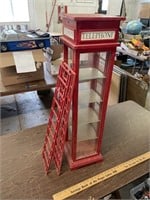 Telephone booth display case