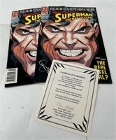 DC Comics Superman No 25 Signed By Dennis Jake +1