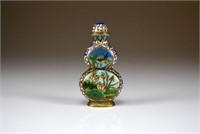CHINESE CLOISONNE DOUBLE GOURD SNUFF BOTTLE
