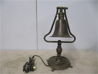 VINTAGE BRASS BELL LAMP