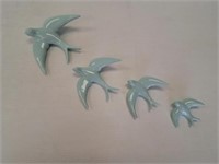 BLUE WALL BIRDS X 4