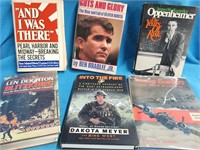 6 Military Hardback books all  with dust jackets