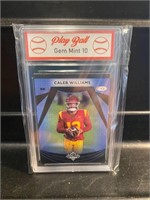 Caleb Williams USC Card Graded Gem Mint 10