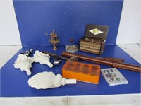Music Box Coin Bank, Miniature Ducks &more