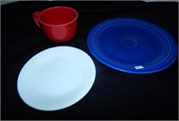 Fiesta Ware Dinner & Luncheon Plate With Mug