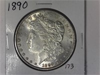 1890 Morgan Silver Dollar