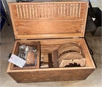 Wooden Toolbox with Circular Saw Blades